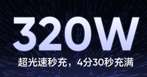 真我手机将全球首发320W超光速秒充 4分30秒充满电池